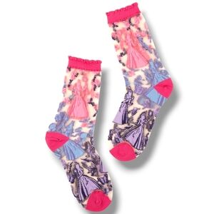 NWT Sock Candy Wicked Glinda Sheer Crew Socks